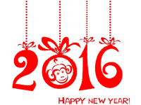 Счастливого Нового года 2016 обезьяны