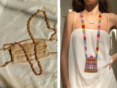 Маска на ланцюжку і сумка для антисептика — тренд 2020