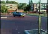 Dude faceplants into car