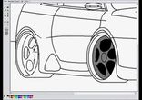Draw a car in ms paint