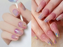 Маникюр с эффектом северного сияния