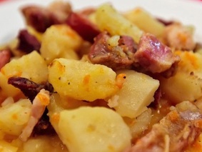 Жаркое с копчеными ребрышками Жаркое с копчеными ребрышками