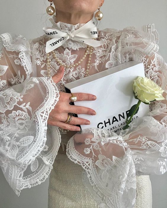 Кружевные блузки — тренд 2021