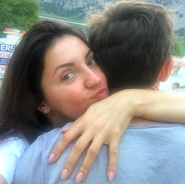 Оля Цибульская с мужем