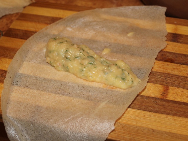 Тунисские чебуреки - брик с картофелем и тунцом