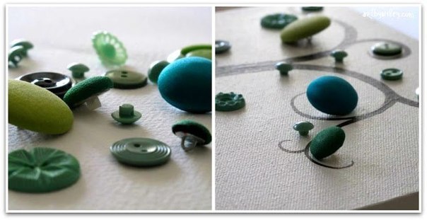 Украшаем интерьер. Пуговичное дерево 