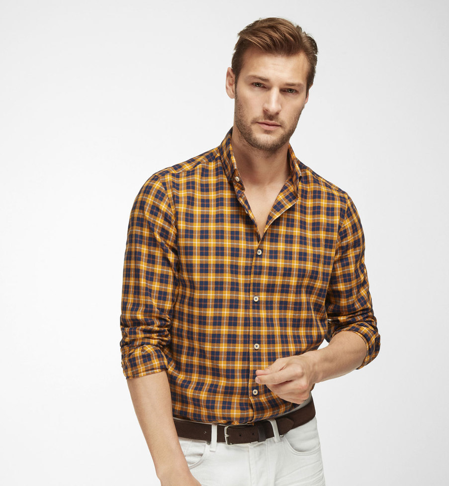 Мужская рубашка в клетку Massimo Dutti: 1595 грн