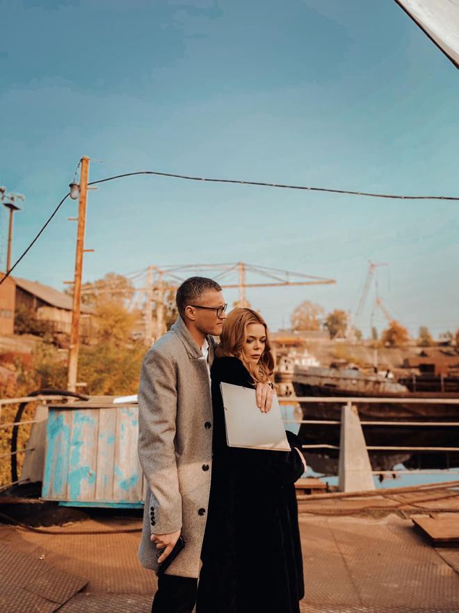 Алина Гросу на съемках сериала