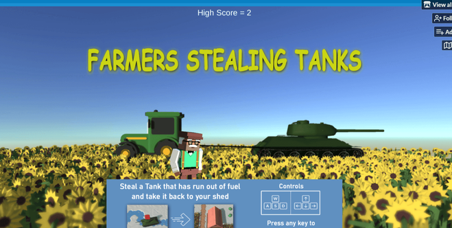 Фермер угоняет танки