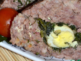 Мясной хлеб с яйцом в мультиварке Мясной хлеб с яйцом в мультиварке