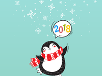 Мимимишные открытки на Новый год 2018
