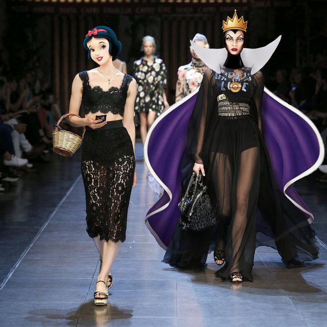 Принцессы и принцы Диснея на подиуме