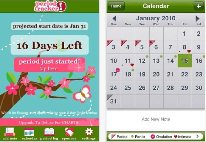 Мобильные женские календарики