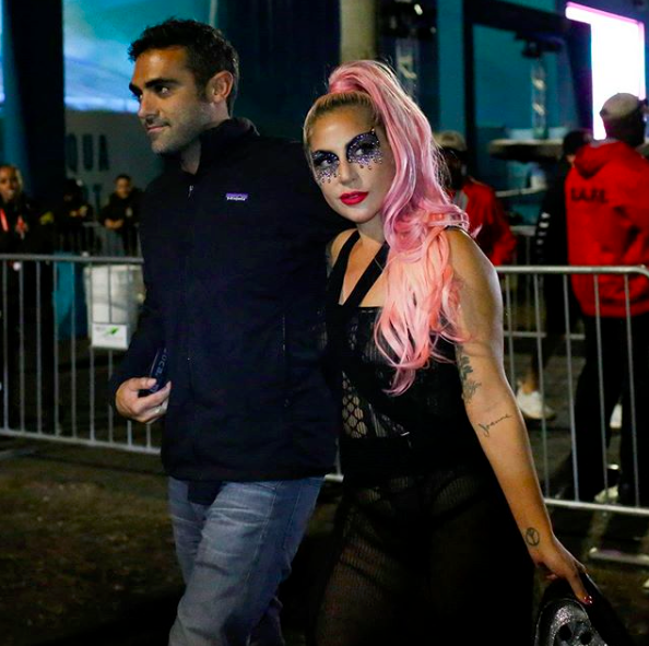 Леді Гага і Майкл Поланскі на "Суперкубку 2020"