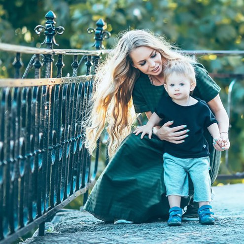 Жена Стаса Пьехи с сыном