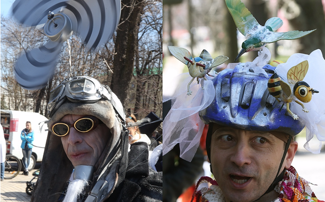 День смеха 2017 в Киеве: маскарадный велопарад на Крещатике