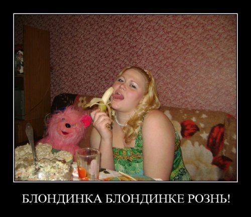 Демотиваторы о блондинках