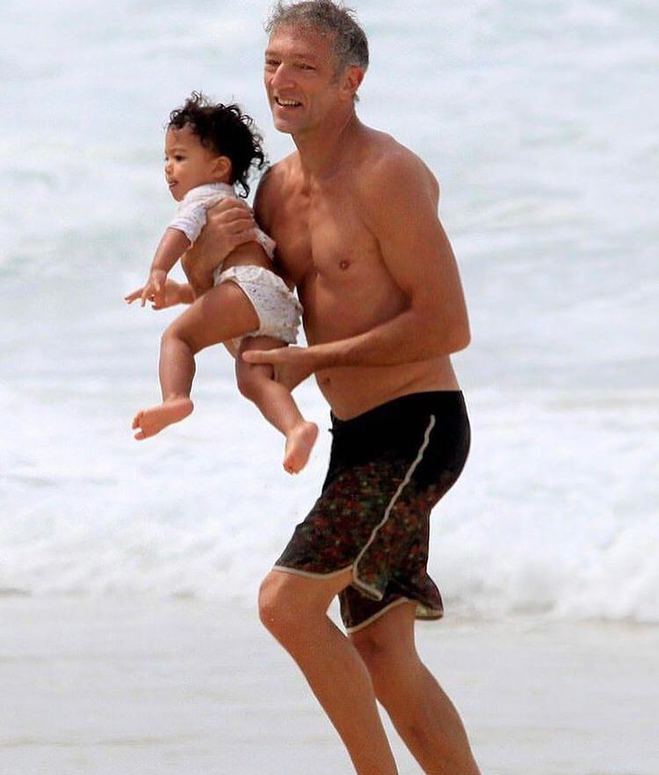 Венсан Кассель с дочерью Амазони