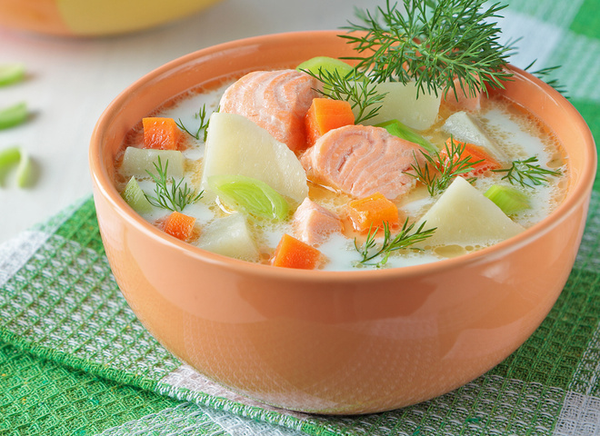 Суп норвежский с семгой и сливками рецепт с фото пошагово