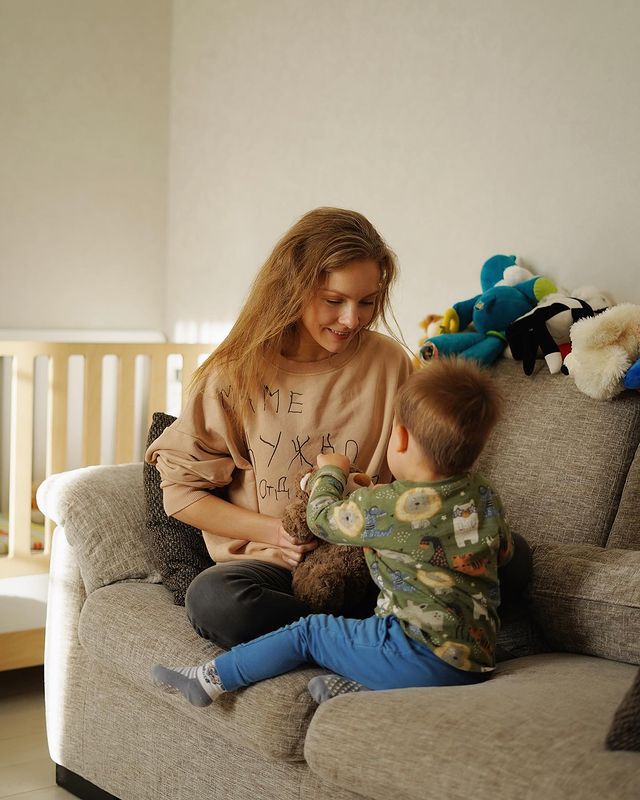 Алена Шоптенко с сыном