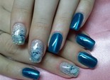 Новогодний маникюр для длинных ногтей