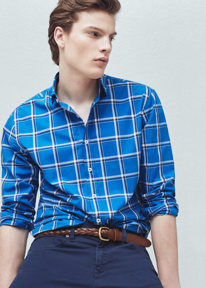 Мужская рубашка в клетку Mango: 1199 грн