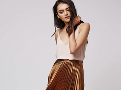 Юбки цвета металлик