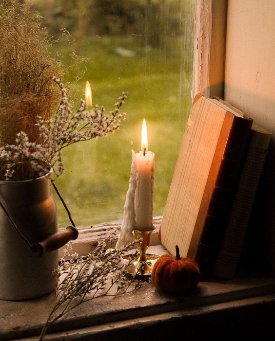 Осенний декор со свечами
