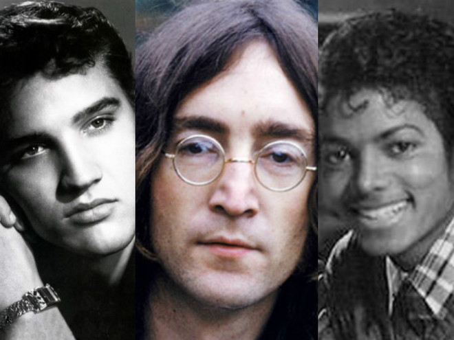 Элвис Пресли, Джон Леннон, Майкл Джексон