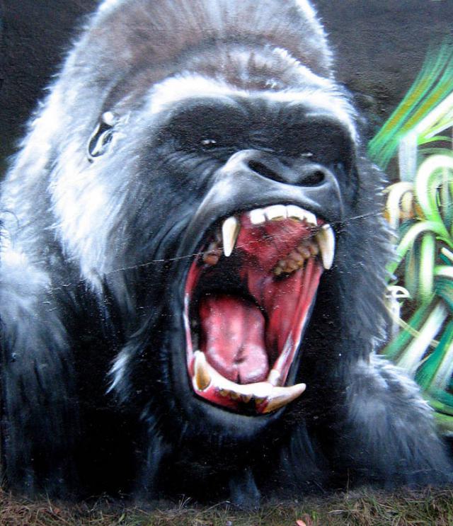 Ну очень реалистичные граффити