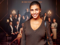 Санта Димопулос на премьере фильма "Аббатство Даунтон"