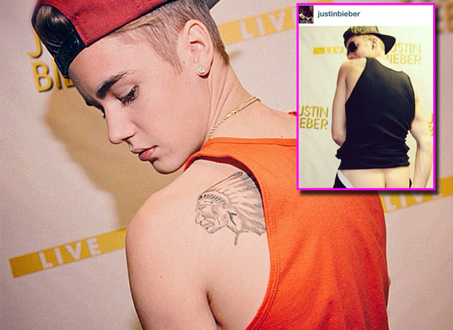 Джастин Бибер показал зад