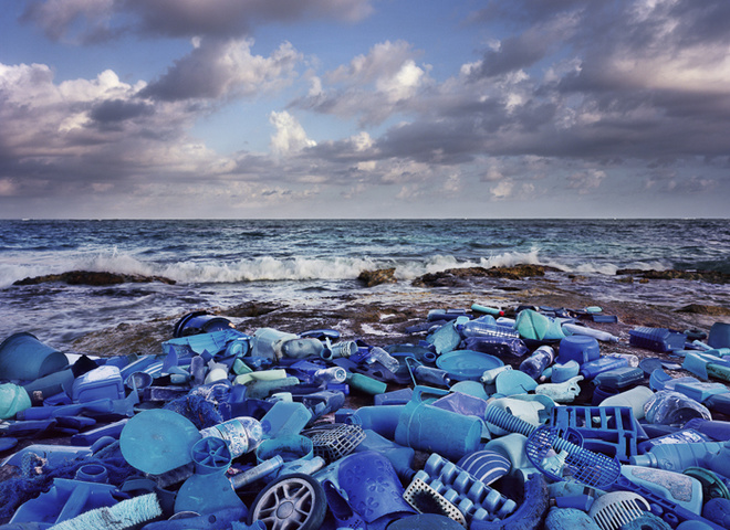 Мусорный арт: художник создаёт инсталляции из мусора, найденного на берегу океана