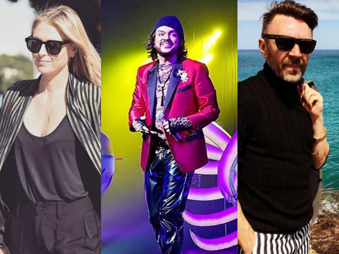 Филипп Киркоров, Сергей Шнуров, Мария Шарапова