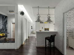 Брутальность и минимал в харьковской квартире