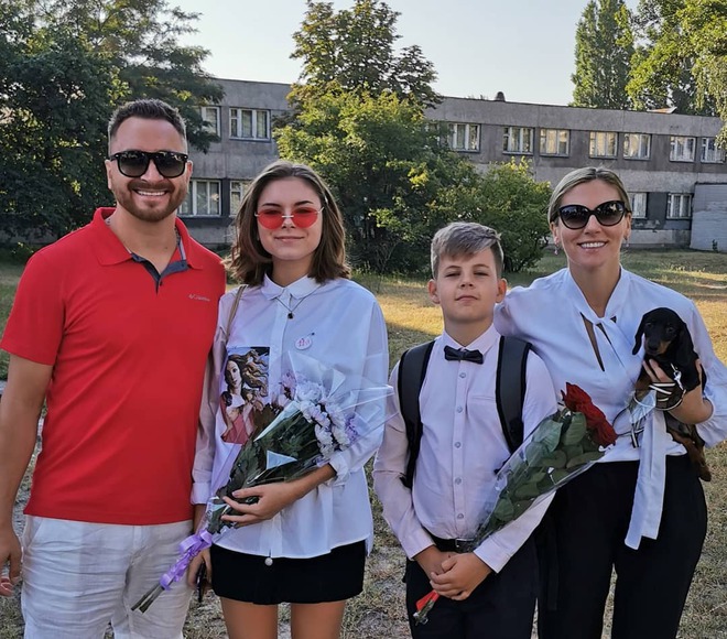 Олег Собчук з сім'єю