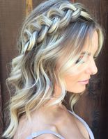 Быстрые прически на средние волосы