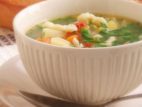 Солянка с заварными клецками Солянка с заварными клецками