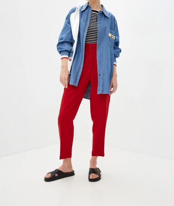 Джинсовая рубашка N21