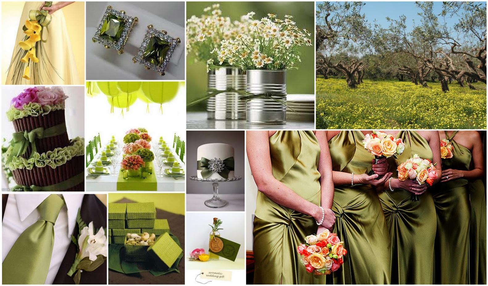 Модні весільні відтінки: olive green