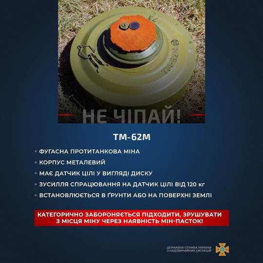 Виды российских мин: ТМ-62М