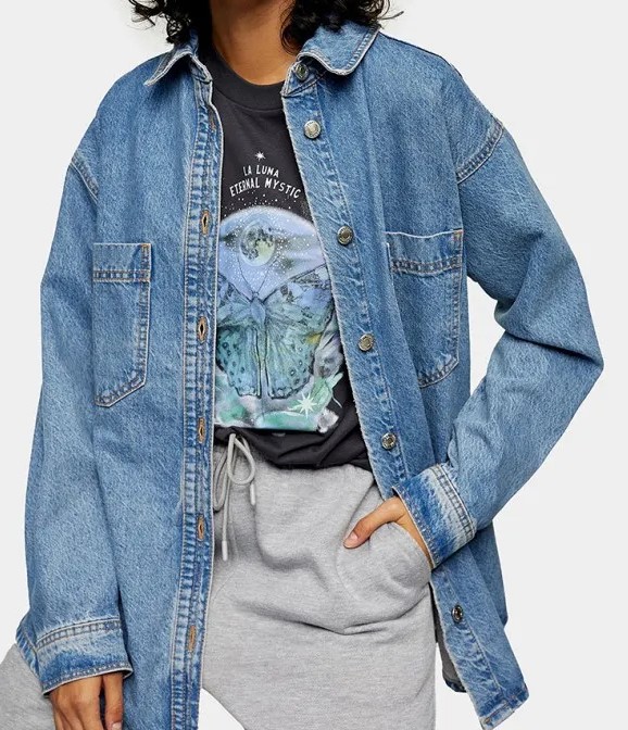 Джинсовая рубашка Topshop