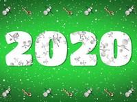 Яркая открытка на Новый год 2020