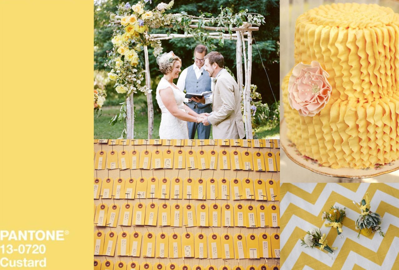Модні весільні відтінки: custard