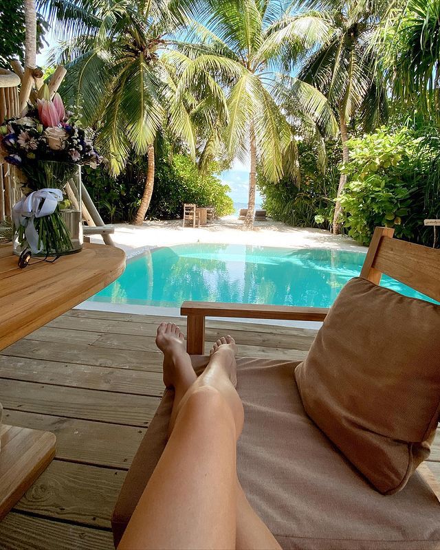 Екатерина Кухар на Мальдивах