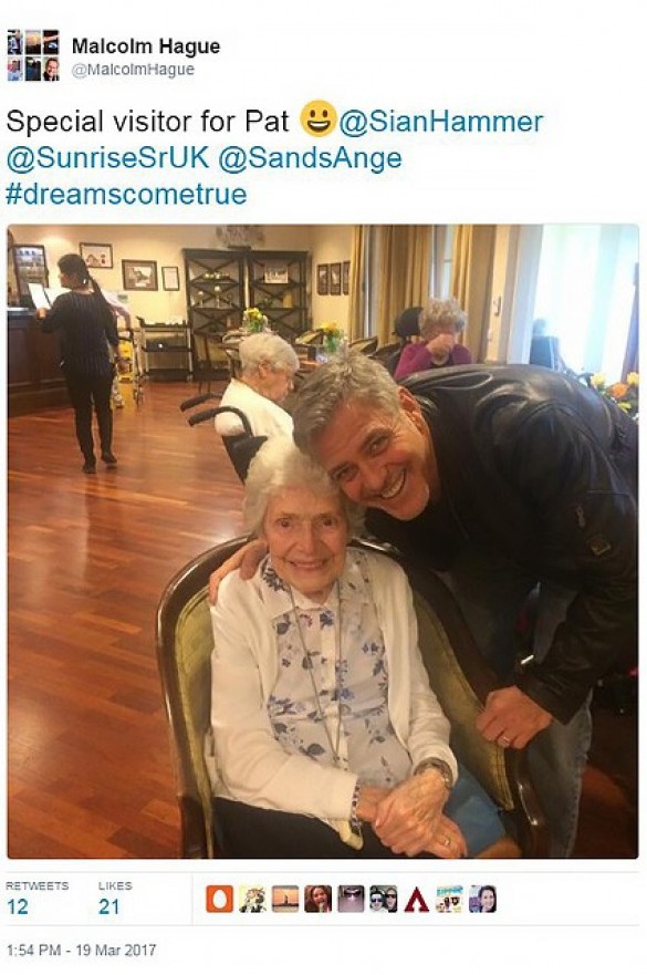 Джордж Клуни с поклонницей