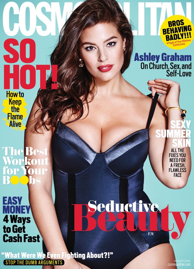 Эшли Грэхэм на обложке Cosmopolitan (август 2016)