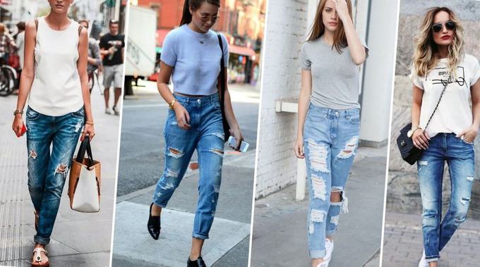 Рваные джинсы: как и с чем носить
