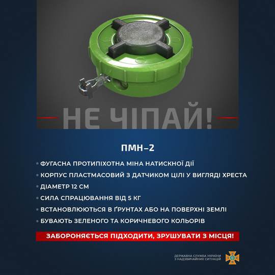 Виды российских мин: ПМН-2