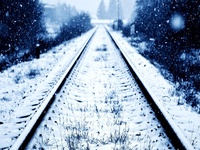 Железная дорога в снегу